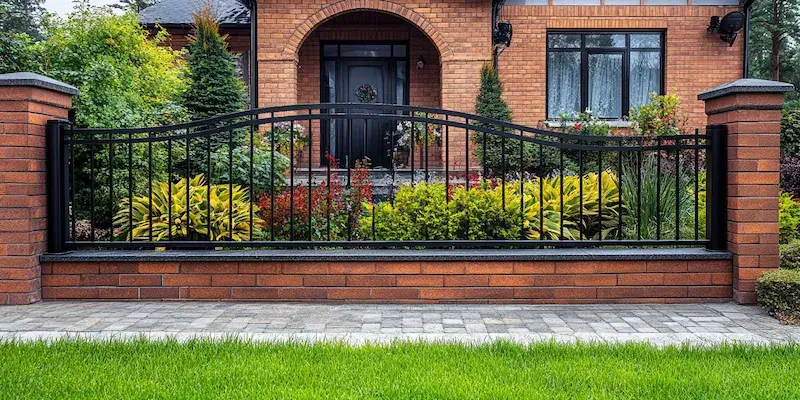 Moderne Gartengestaltung mit Zäunen aus Polen